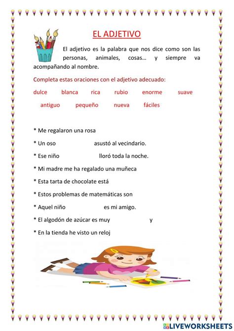 El Adjetivo Interactive Activity For Primero De Primaria Artofit