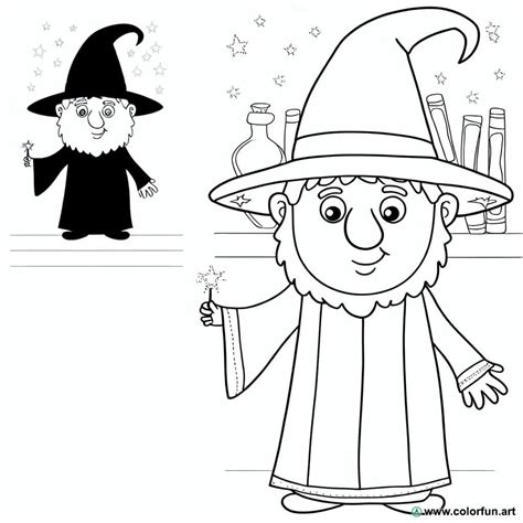 Coloriage Du Magicien Sorcier T L Charger Ou Imprimer Gratuitement