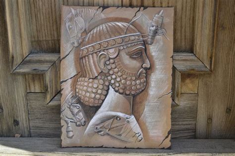 Drawing Portrait Of An Assyrian Warrior Ancient Art Assyria Babylon