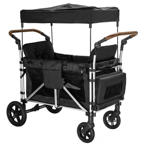 Stroller Wagon For 2 Kids Wagon Cart Featuring 2 High Seat With 5