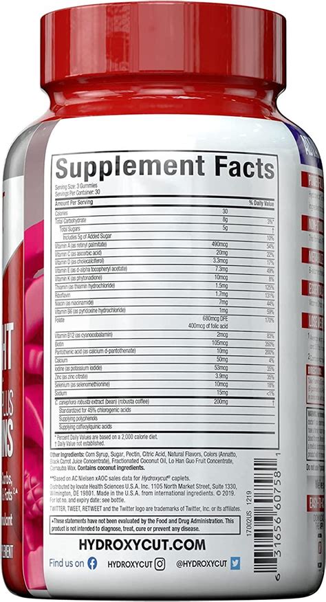 Hydroxycut Non Stimulant Weight Loss Supplement Mixed Fruit 90 Capsules