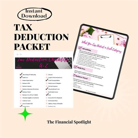 The Tax Deduction Packet Is Open And Ready To Be Used For Financial