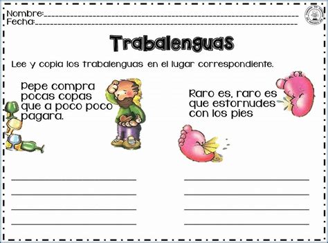 Fabuloso Material Para Trabajar La Letra T Los Trabalenguas Y Las