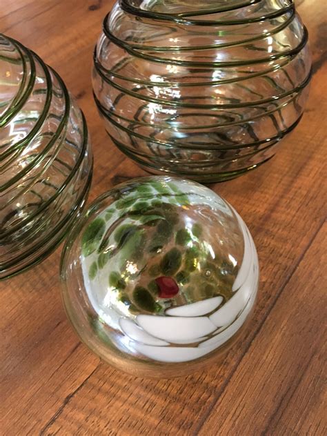 Vintage Hand Blown Glass Orbs Etsy