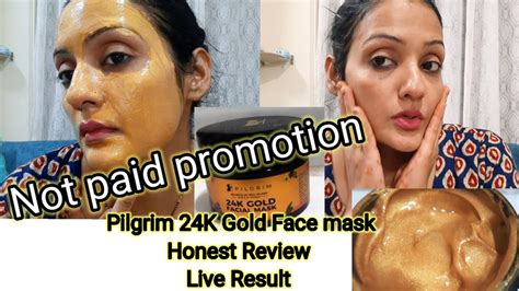 Festive Glow Face Mask Pilgrim 24k Gold Face Mask Live Result 😱😱not Sponsored 🤑honest Review 👍