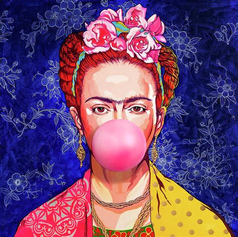 Frida Bubble Gum Digital Art by Pop Art World