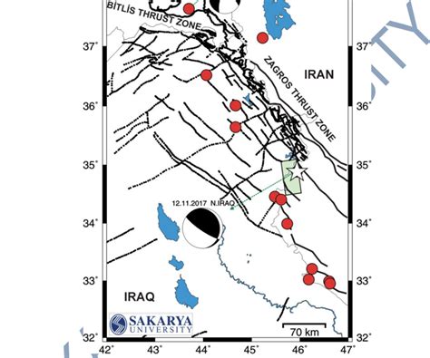 Seismotectonic Map Of The 2017 Northern Iraq Western Iran Earthquake