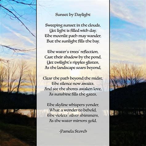 Sunset By Daylight Poem Digital Art By Pamela Storch Pixels