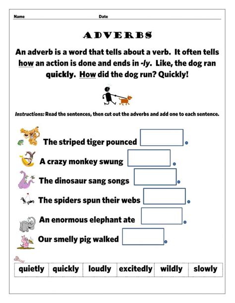 Adverbs Interactive Worksheet For Elementary You Can Do The Exercises Online Or Download The