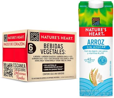 Natures Heart Bebida De Arroz Natures Heart 6 Piezas 946ml Arroz