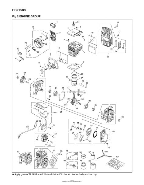 Red Max Ebz Sn And Up Parts Diagram For Engine