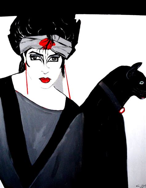 Art Deco Lady And Sam The Cat Painting By Nora Shepley Saatchi Art