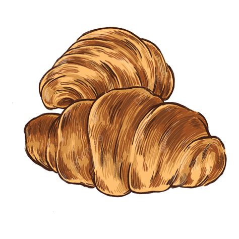 Massa De Croissant De Desenho M O Png Doces Croissant Desenho