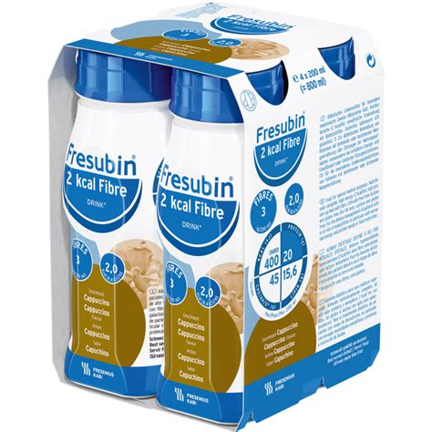 FRESUBIN 2KCAL FIBRE DRINK 4X200ML CAPPUCINO FM Medical