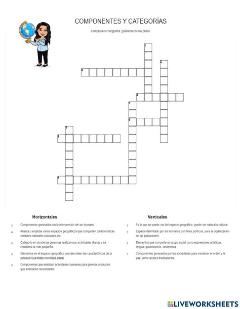 Componentes Y Categor As Del Espacio Geogr Fico Worksheet Geografico