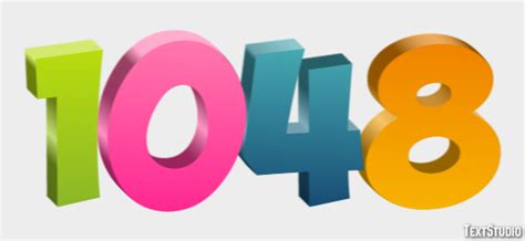 1048 Text Effect and Logo Design Number