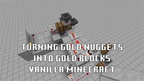 Turn Gold Nuggets Into Gold Blocks First Look At Crafter Minecraft