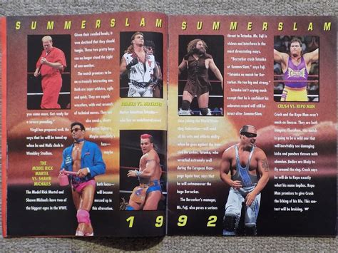 Wwf Summerslam 92 Souvenir Program Magazine 1992 Wrestling Retro Wwe