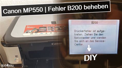 Canon MP550 Fehler B200 Beheben Druckkopf Reinigen DIY How To