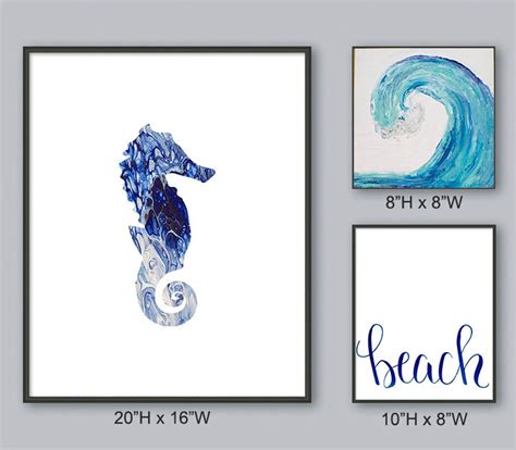 Beach Themed Gallery Wall Art Set Set of 3 Prints Beach - Etsy