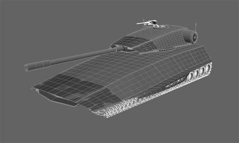 futuristic tank 3d model