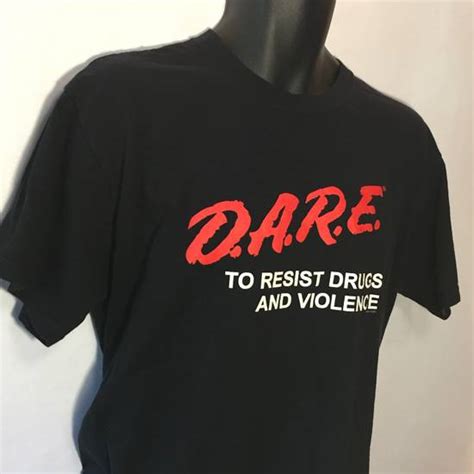 Vintage Vintage 80s Dare Say No To Drugs Black T Shirt Grailed