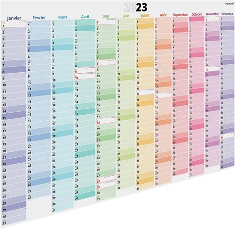 Packlist Grand Calendrier Mural En Fran Ais A X Cm