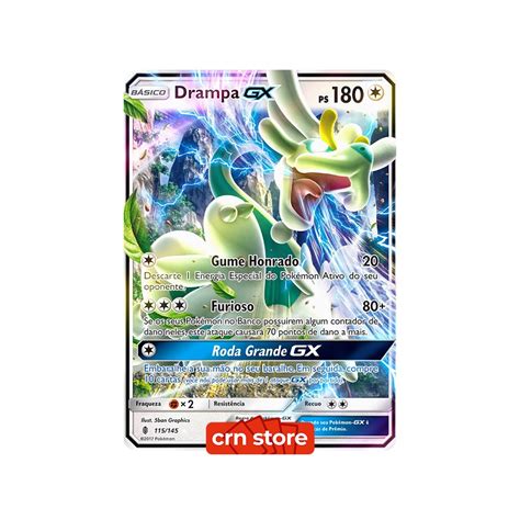 Carta Pokémon Drampa GX Guardiões Ascendentes Shopee Brasil