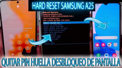 Hard Reset Samsung A Quitar Pin Patron Huella Desbloqueo De Pantalla