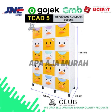 Jual Lemari Plastik Triple Club Alfa Duck Susun Lemari Anak Triple