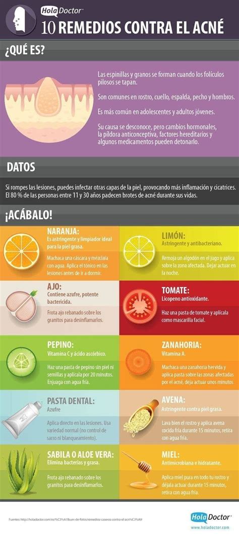 15 Infográficos Para Combatir El Acné De Una Vez Por Todas Remedios