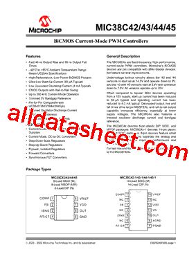 MIC38C42YM TR Datasheet PDF Microchip Technology