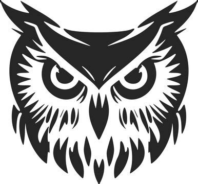 Owl Vector Black And White