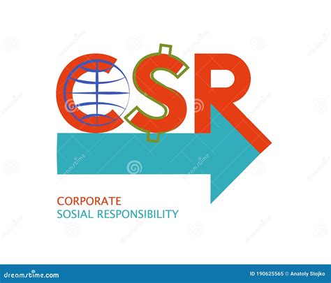 Csr Symbole Abk Rzungs Entwurfsillustration Der Sozialen Verantwortung