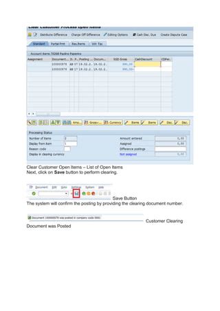 Sap Open Item Clearing Process Useful For End Users Pdf