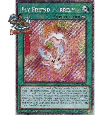 Yugioh 1x My Friend Purrely RA02 EN071 Platinum Secret Rare 1st Ed NM