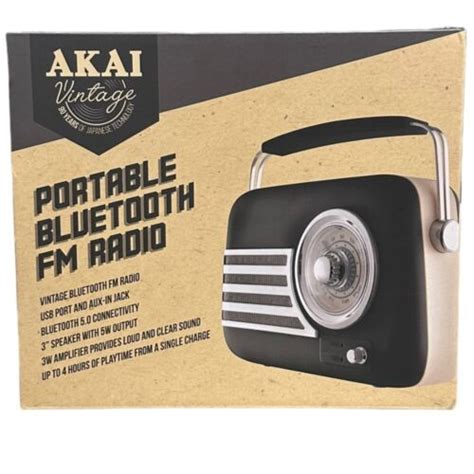 Brand New And Sealed Akai Vintage Portable Bluetooth Fm Radio Ebay