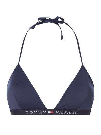 Tommy Hilfiger Bikini Oberteil Mit Neckholder Dunkelblau Online Kaufen