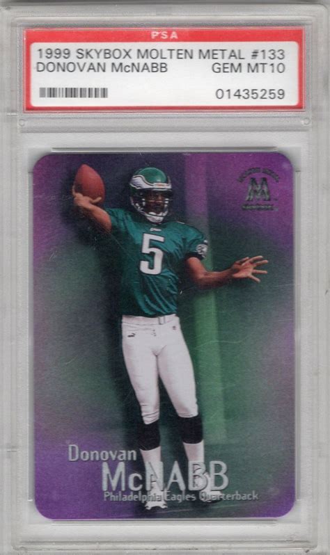 DONOVAN MCNABB 1999 Skybox Molten Metal 133 PSA 10 GEM MINT ROOKIE