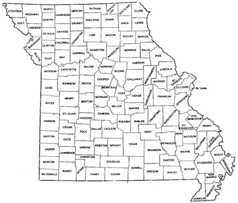 Printable Missouri Map With Counties