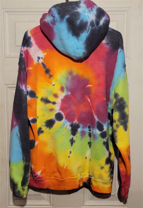 Tie dye hoodie rainbow tie dye hoodie black tie dye hoodie | Etsy