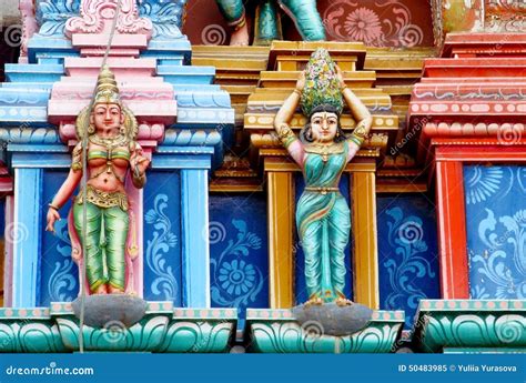 Hindu Gods Colorful Statues In India Stock Photo - Image: 50483985