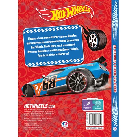 Livro Hot Wheels Atividades E Desenhos Para Colorir Capa