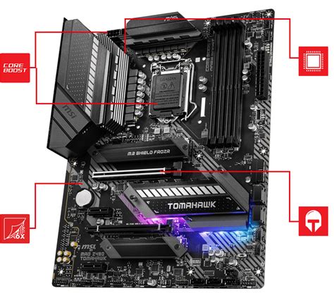 MSI MAG Z490 TOMAHAWK ATX Gaming Motherboard (10th Gen Intel Core, LGA ...