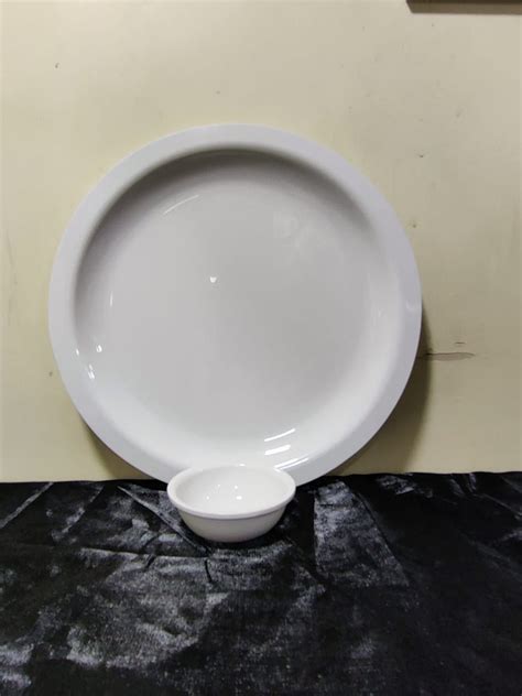 White Round Acrylic Plates For Hotel Size 125 Cm At Rs 145piece In