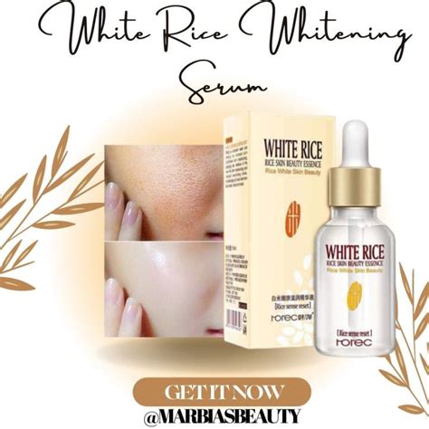 Authentic White Rice Serum Skin Whitening Brightening Serum Pore