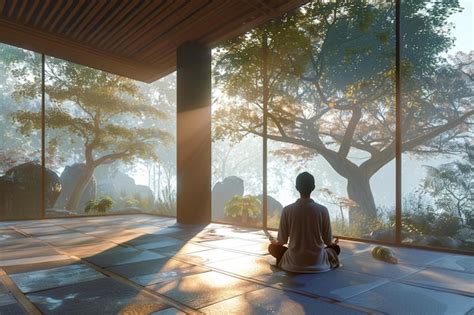 Premium Photo | VR mindfulness meditation retreats