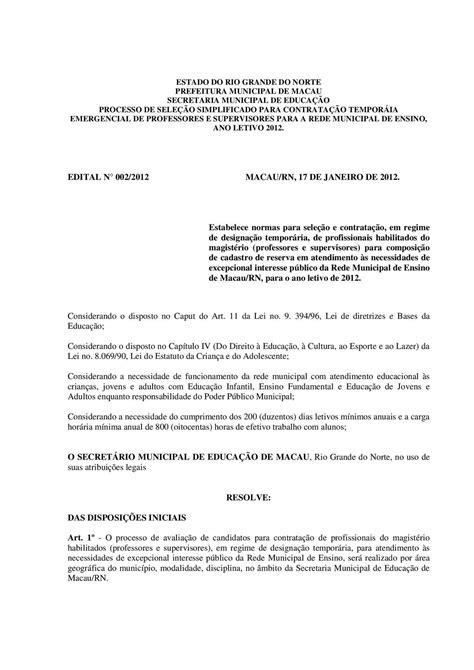 Calaméo O Edital Do Processo De Seleção Simplificado Para Contratação