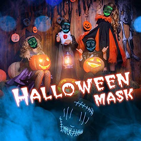 Ilebygo Halloween Light Up Mask Led Purge Mask Scary Mask With El Wire