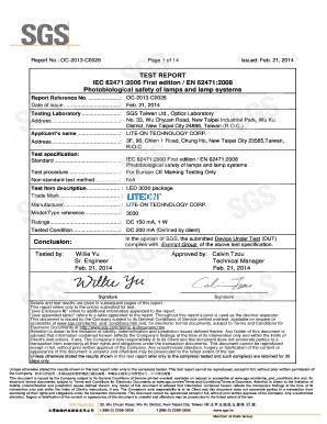 Fillable Online IEC TEST REPORT FORM TEMPLATE Lite On Fax Email Print